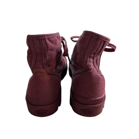 Palladium Pampa Hi Canvas Boots Wax Red Canvas Size 7.5 100% Vegan - Picture 4 of 12